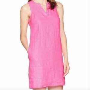 Tommy Bahama Sea Glass Linen Shift Dress in Rose Bed Pink
